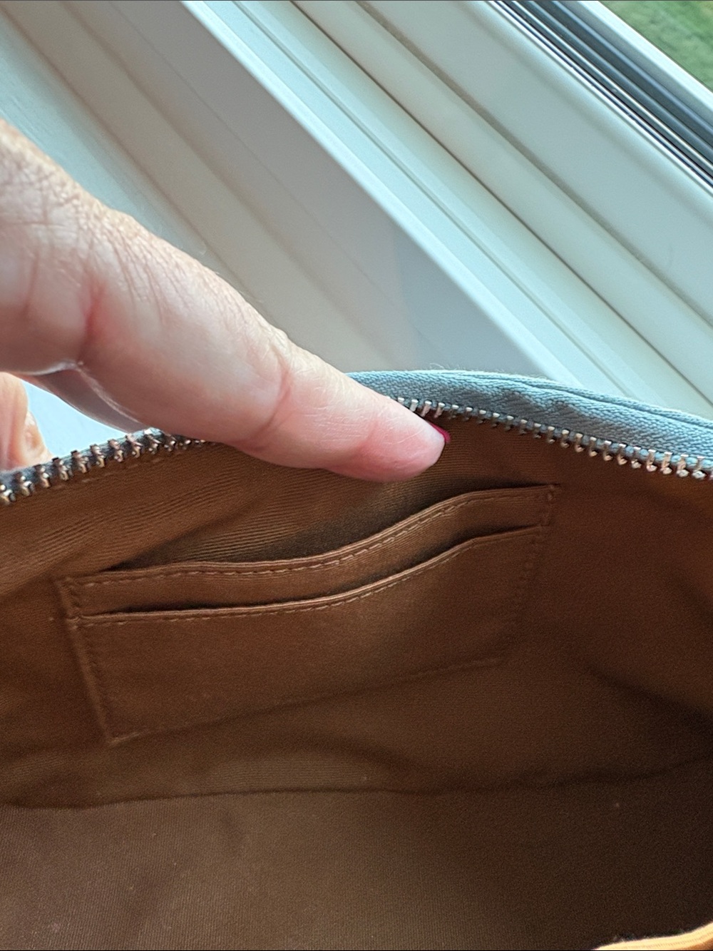 Coach Blue Signature Crescent Shoulder Bag - Picture 5 of 5